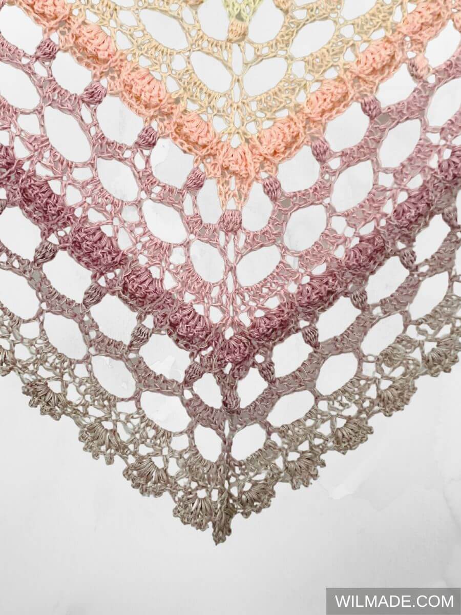 Enchanting Eva Shawl - free crochet pattern by Wilmade - triangle shawl ...