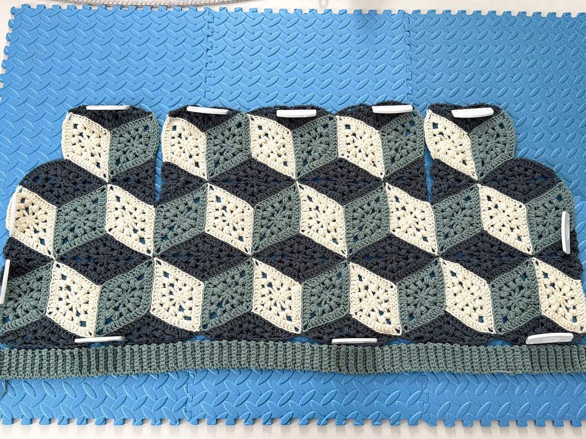 3D Cube Cardi - Free Crochet Pattern + Video Tutorial